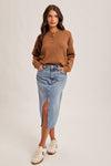 Waffle Button Pullover