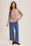 Waffle Button Pullover