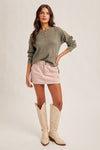 Waffle Button Pullover