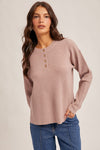Waffle Button Pullover