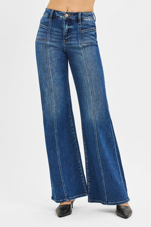 Risen Mid Rise Pocket Detail Jeans