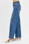 Risen Double Button Wide Baggy Leg Jean