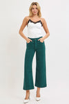 Risen Tummy Control Wide Leg Crop GREEN