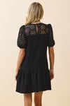 Sparkle Eyelet Little Black Dress