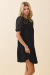 Sparkle Eyelet Little Black Dress
