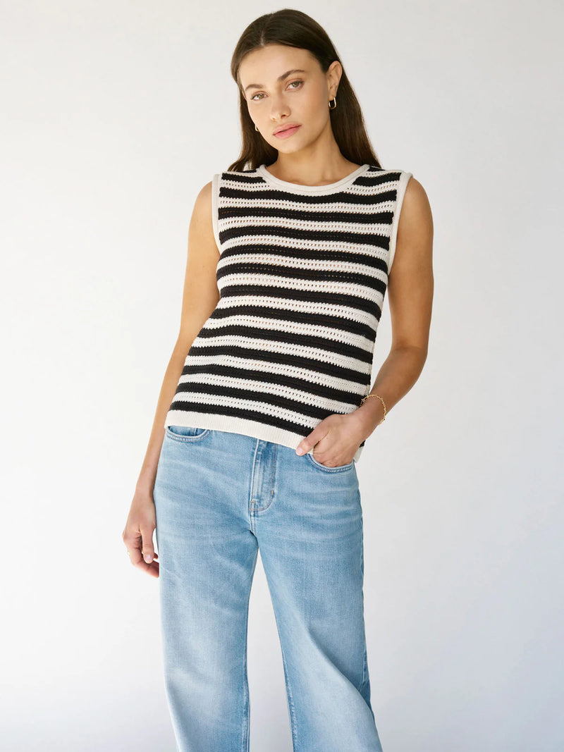 Sanctuary Black/white stripe top