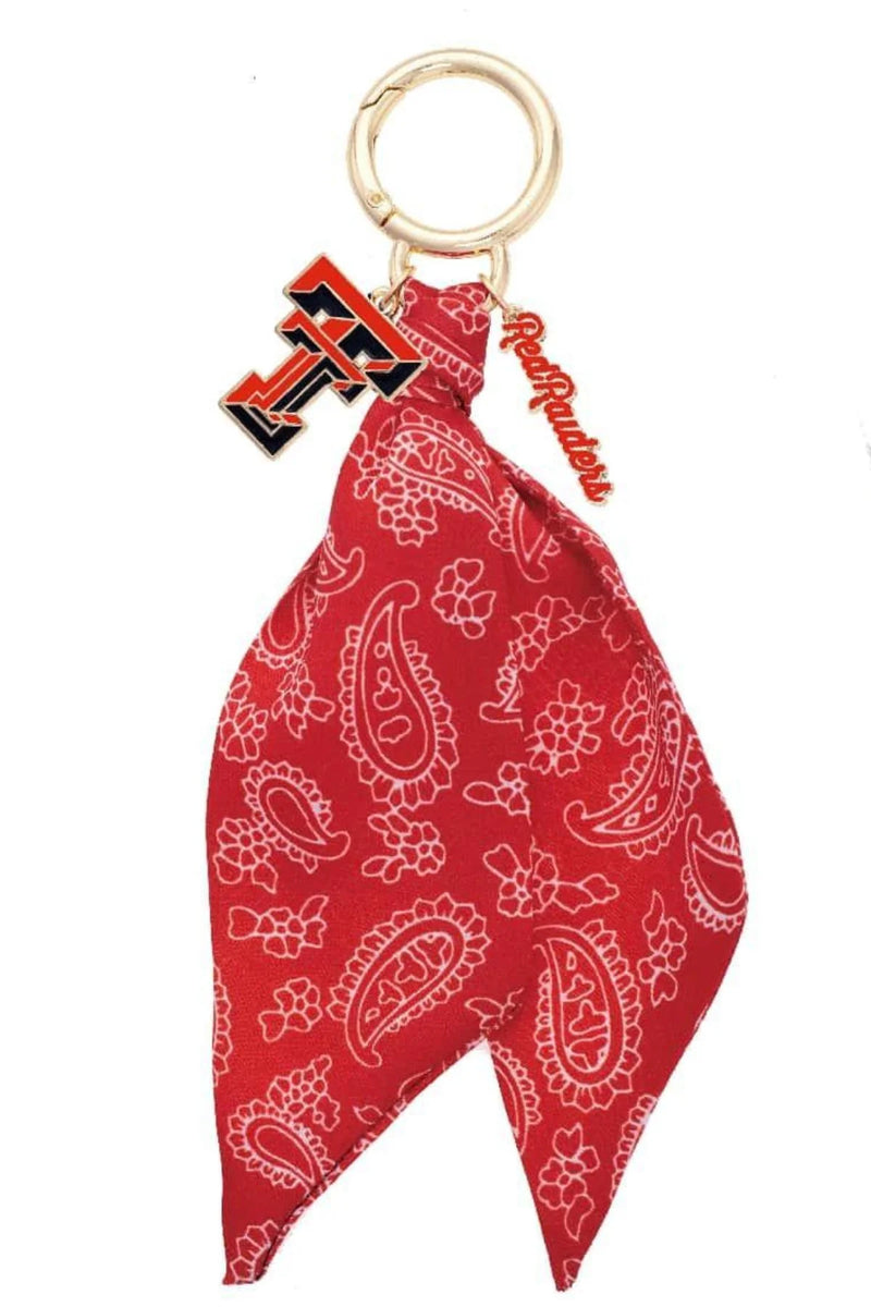 Texas Tech Red Raiders Logo Bandana Bag Charm