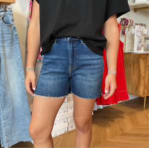 Risen Dark Denim Jean Shorts-FINAL SALE