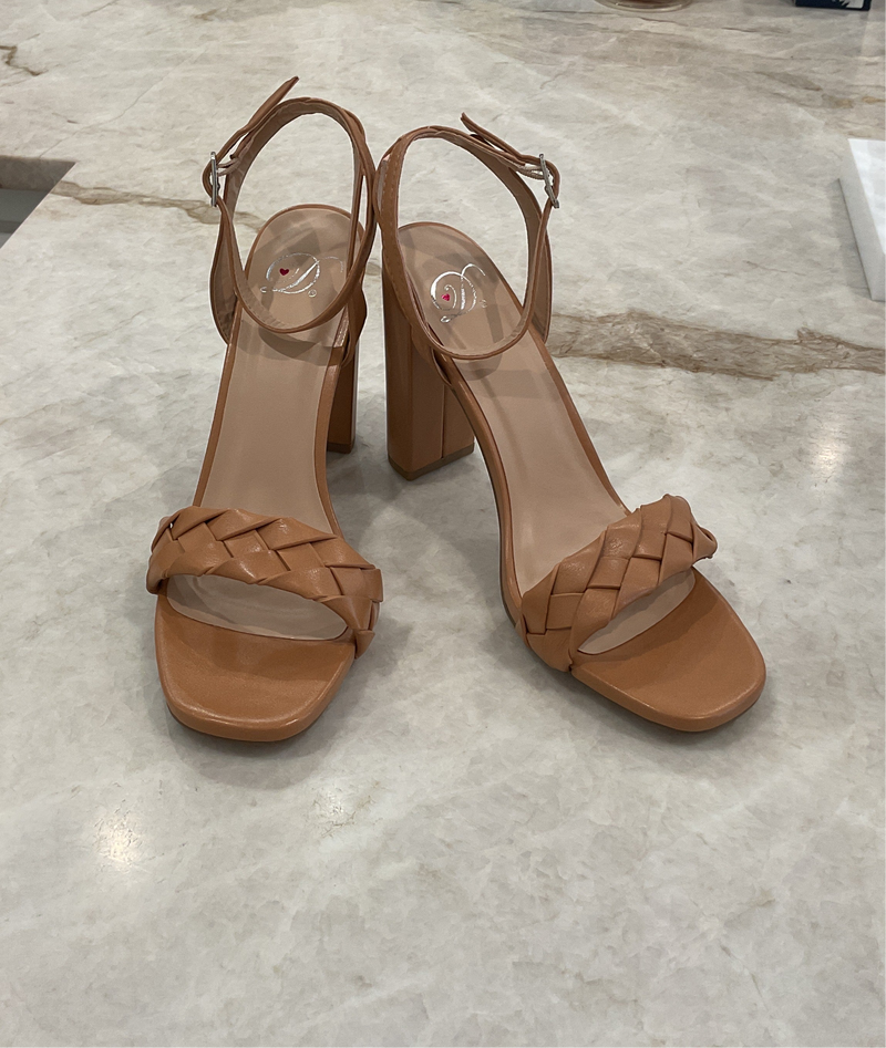 Tan Braided Heel