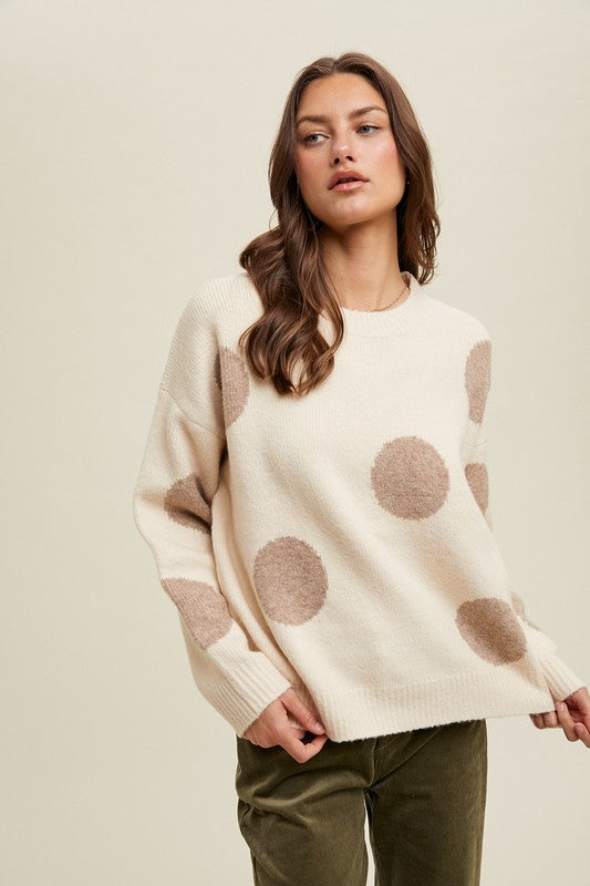 Polka dot sweater