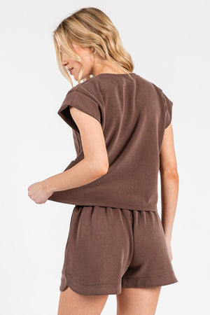 Scuba Cap Sleeve Shorts SET