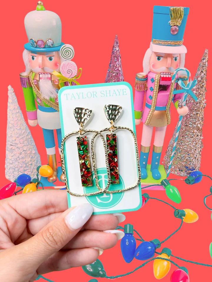 TS Christmas Confetti Stick Hoops