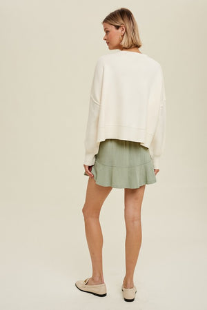 Relaxed crop sweater