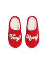 Shiraleah "Very Merry" Slippers, Red