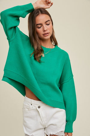 Relaxed crop sweater