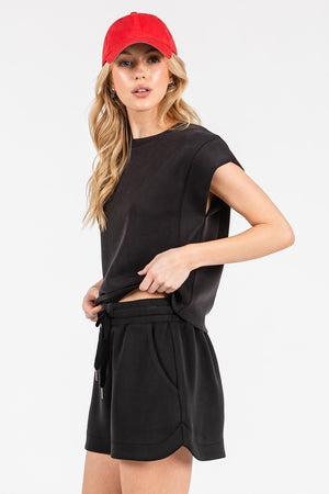 Scuba Cap Sleeve Shorts SET