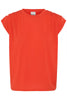 Orange Gathered Sleeve Tee