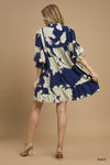Anna Floral 3/4 Sleeve Dress