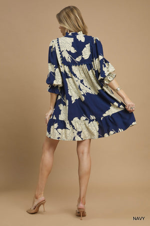 Anna Floral 3/4 Sleeve Dress
