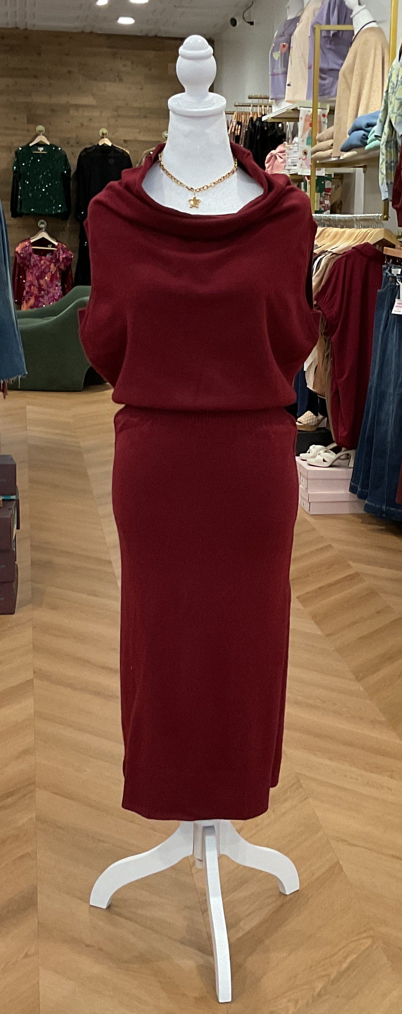 Elan Plum Sweater Dress