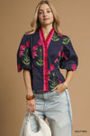 Umgee Floral w/ Ruffle Trim Detail FINAL SALE
