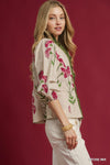 Umgee Floral w/ Ruffle Trim Detail FINAL SALE