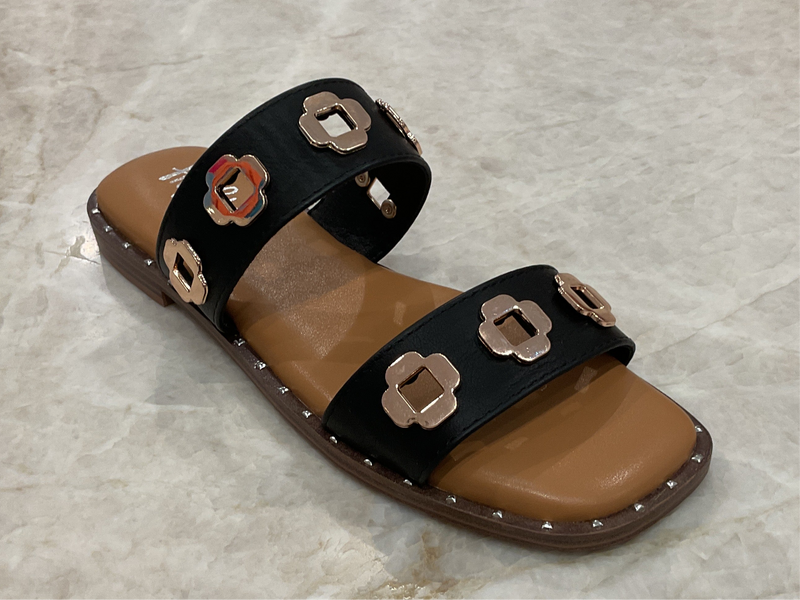 Corkys Low Tide Black Sandal
