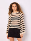 Lightweight mesh stripe sweater