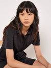 Apricot Black Cargo Mini Dress
