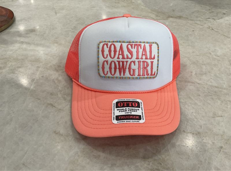 Trucker Hat - Mint Peach Coastal Cowgirl