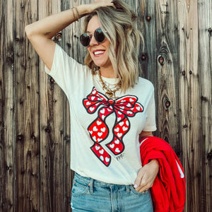 Big Heart Bow Tee  FINAL SALE