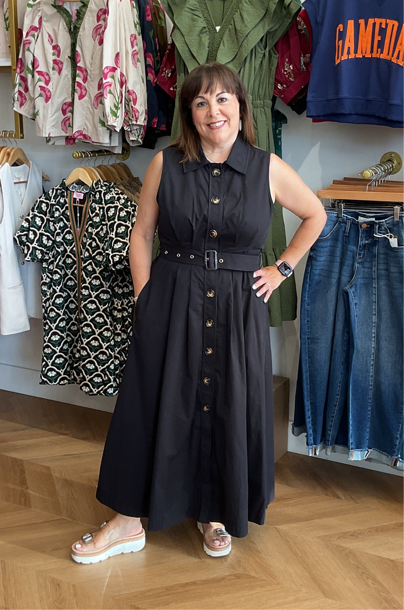 Entro Belted Midi BLACK
