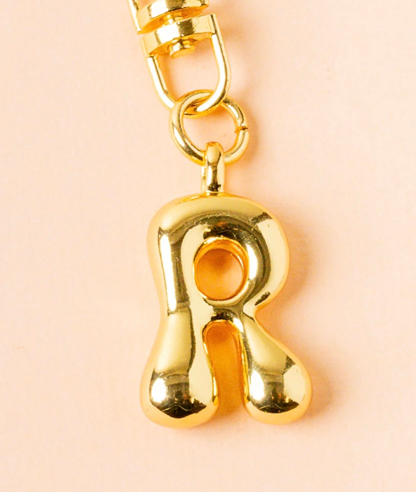 Bubble Letter Bag Charm Keychain