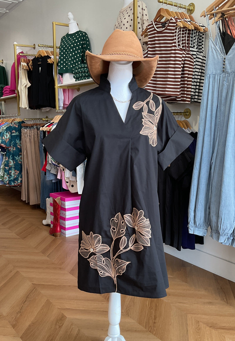 THML Black Embroidered Dress – OhSewPeachy