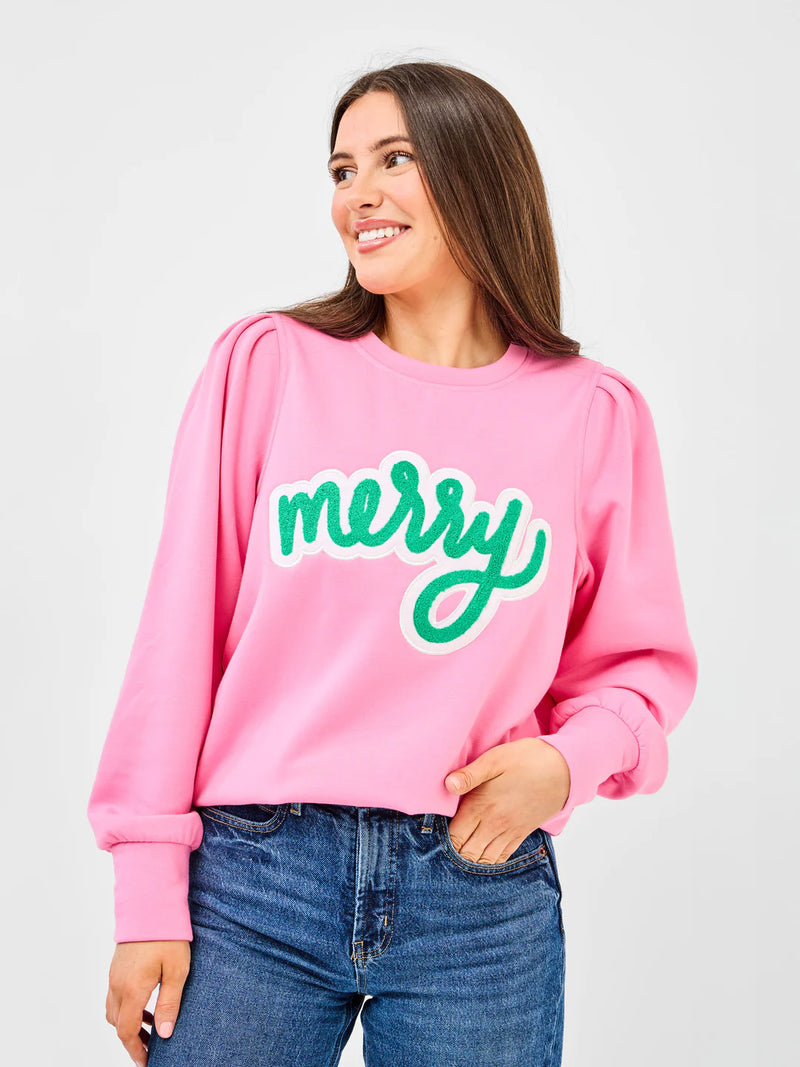 Mary Square Pink Merry Sweatshirt