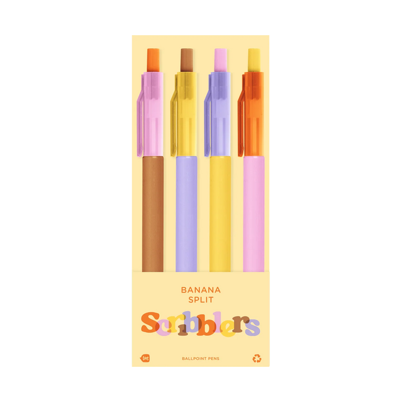 Banana Split Scribbler 4 Pack