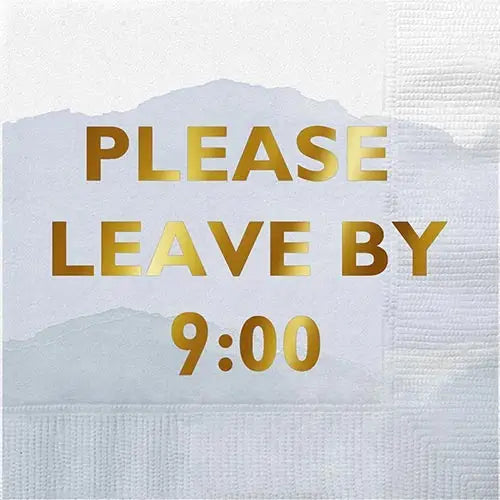 Please Leave by 9 napkins