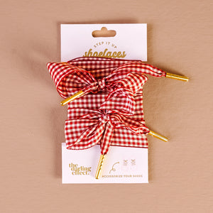 Step it up Laces Gingham Red