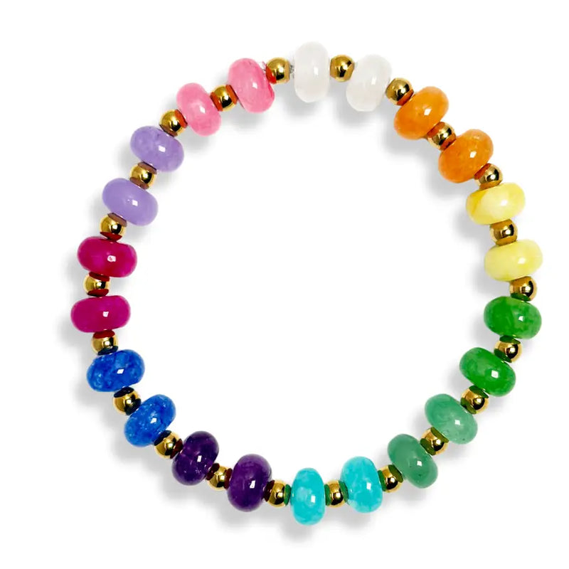 Savvy Bling Colorful Gemstone Candy Waterproof Bracelet