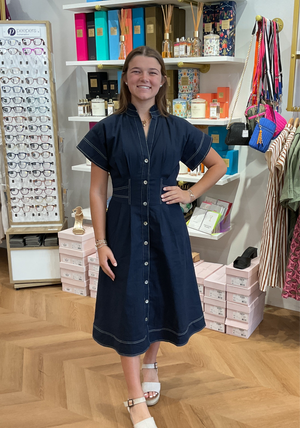THML Denim Button Down Midi