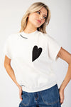 Heart Stitch Sweater Top