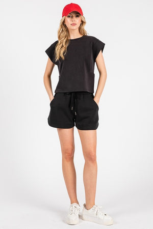 Scuba Cap Sleeve Shorts SET