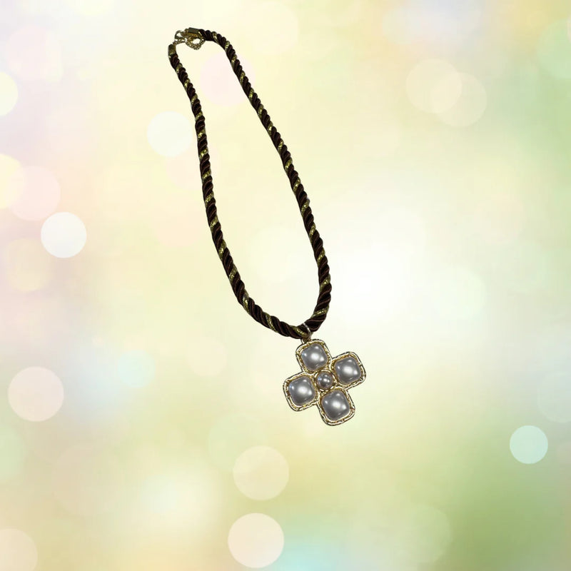 Taylor Shaye Brown/Gold Mix Rope Necklace