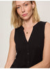 Sanctuary ALL SET BUTTON FRONT TANK Black