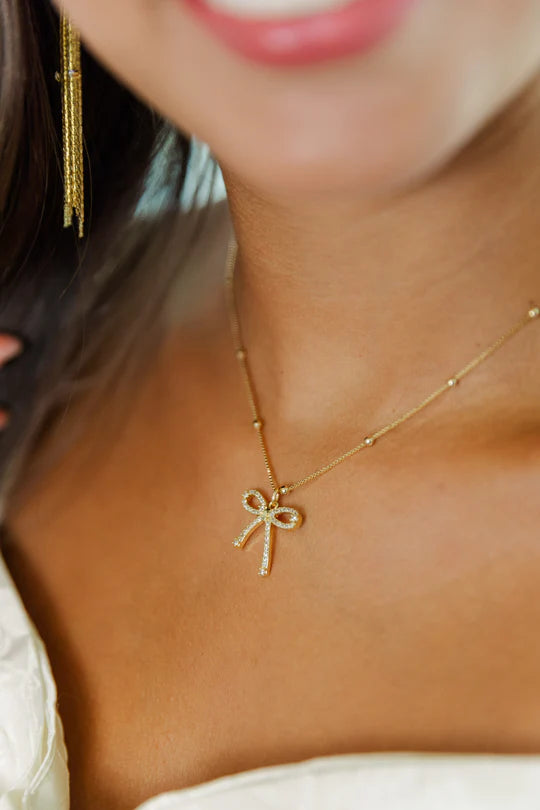 Taylor Shaye Isabella Bow Necklace