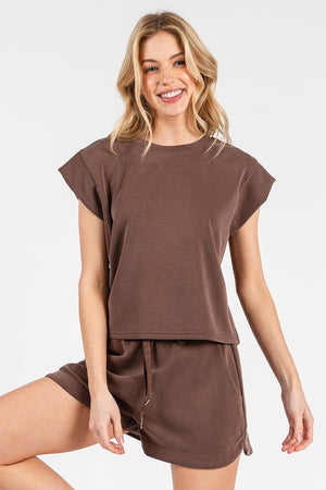 Scuba Cap Sleeve Shorts SET
