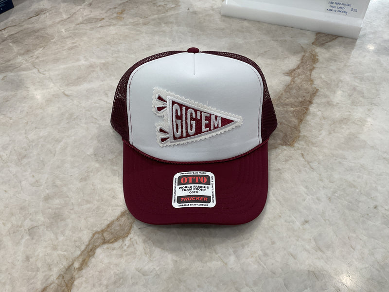 Trucker Hat - Marroon Gig’em
