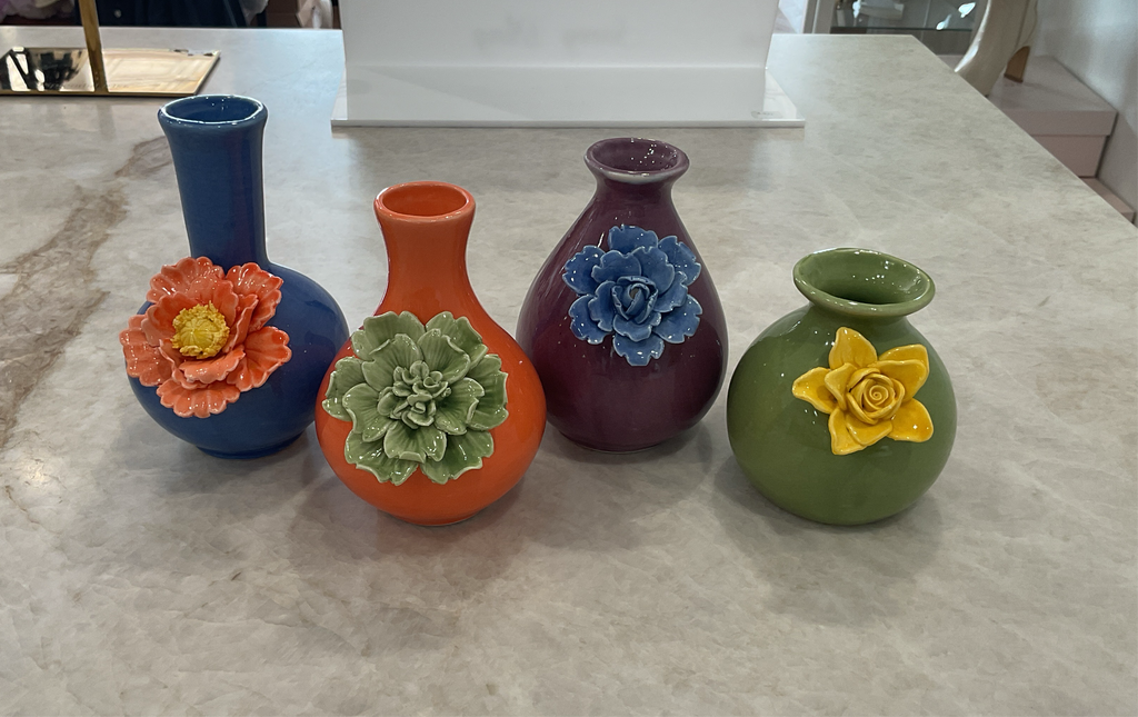 Colored Floral Vase Small