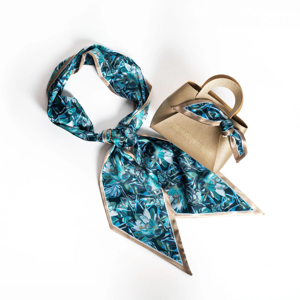 Winton and Waits Painted Protea Ocean Accessory Scarf