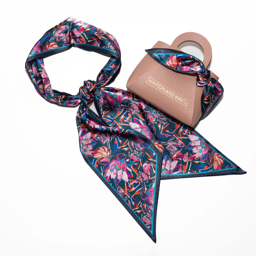 Winton and Waits Painted Protea Onyx Accessory Scarf